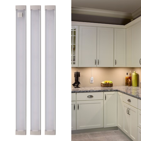 Black & Decker PureOptics 3-Bar Under Cabinet Lighting Kit, Warm, 9 LEDUC9-3WK